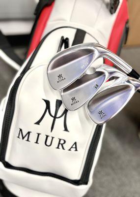 Left to right wedge: Miura Tour Wedge High Bounce-12, K-Grind 2.0, Milled Tour Wedge.