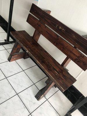 One of three benches