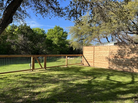 New fence prior to staining. The cedar smelled amazing!