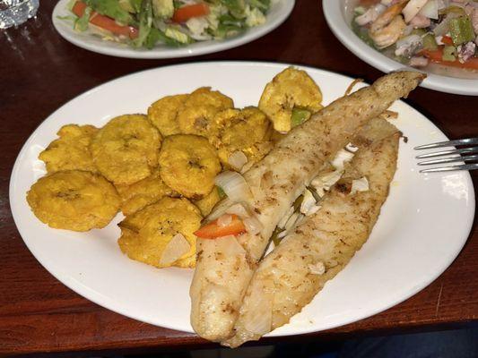 Grouper with tostones