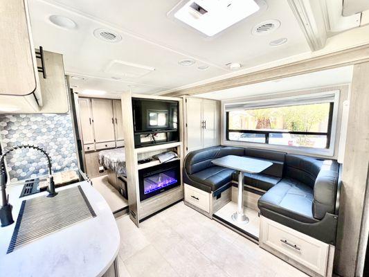 2023 Coachmen Prism Elite 24FS interior living room and kitchen