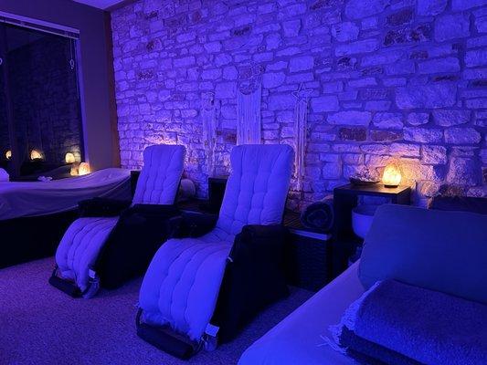 We call it a "sound spa" because you are in total comfort during your experience