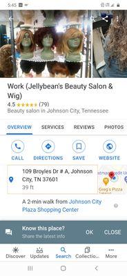 Salon information