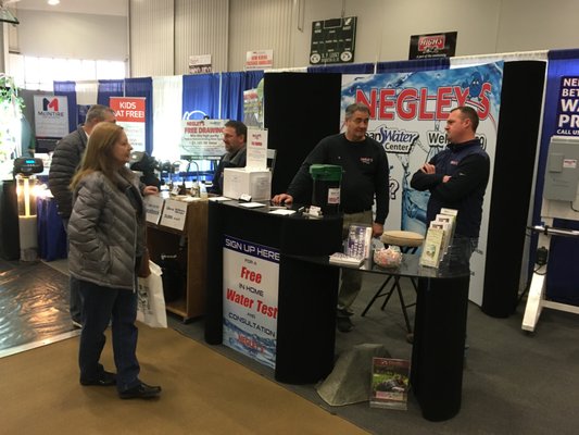 Helping customers at the homeshow.