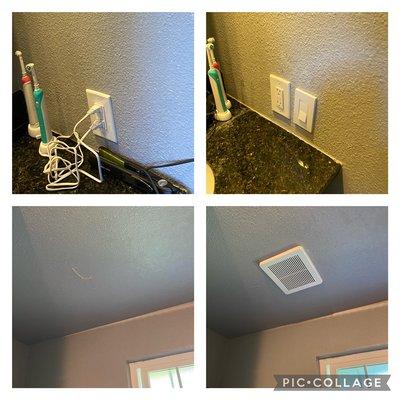 Our customers wanted a new vent fan installed in the kids bathroom for moisture and smell