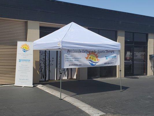 Keep an eye out for our tent at charitable events and other unexpected locations. And Do stop by for a free demo!