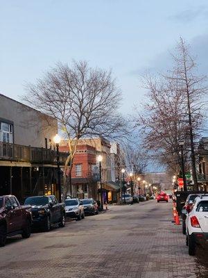 Downtown Vicksburg at night