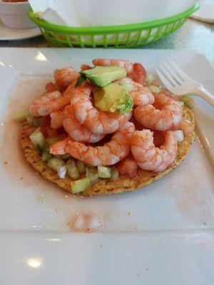 Tostada de camaro