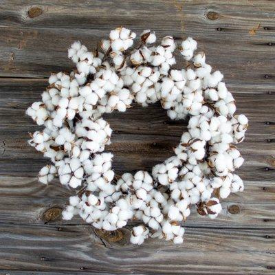 Faux Cotton Wreath - 28"
 https://www.millsfloral.com/faux-cotton-wreath-28/