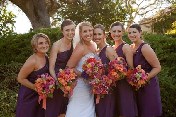 Beautful bride and bridesmaids all with a Tans On glow!