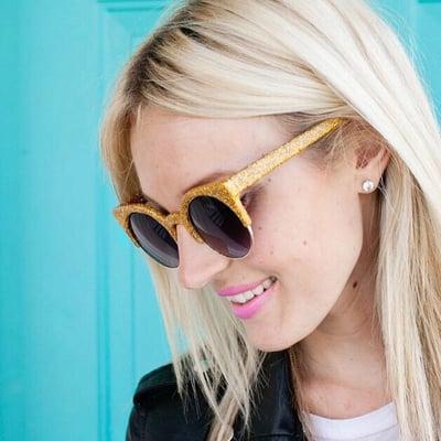 DIY Glitter Sunglasses