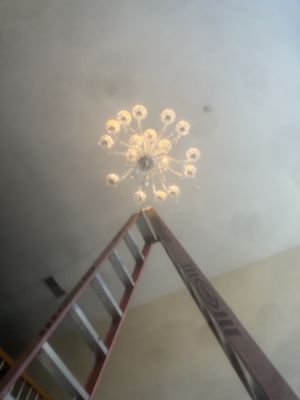 Chandelier installation