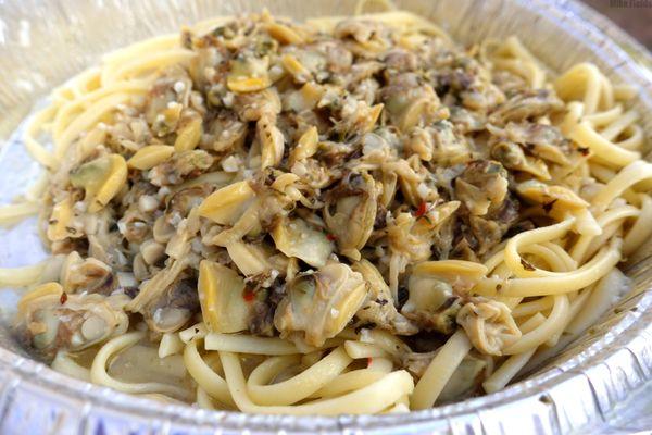 Linguini with Clam Sauce - fantastic as-is, but top it off with a generous dose of red pepper flakes, and OH MY LORD, YOU FOUND GOD