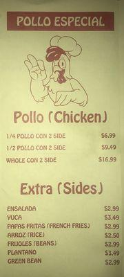 Pollo Especial! Pollo/Chicken, Sides
Follow us on IG: @delicioso.wheaton
Call to order: (301) 949-5060