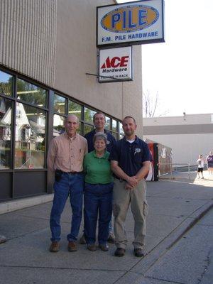 The Pile Family. William, Sandy, Andy, and Ted.