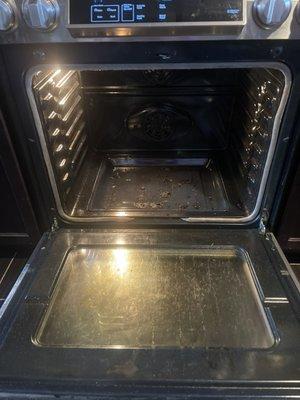 Before photo of oven clean