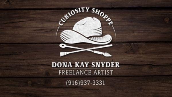 A Business Card Logo created For a local business called Curiosity Shoppe