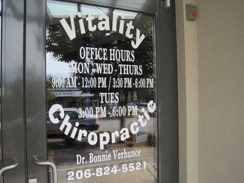 Front door into Vitality Chiropractic.