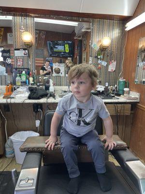 My son before his haircut