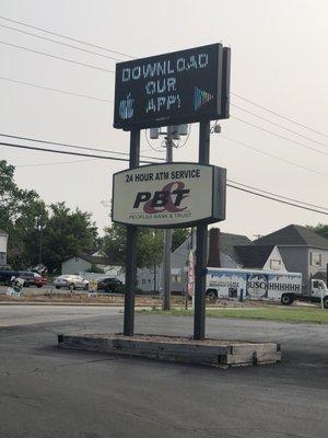 Bank sign