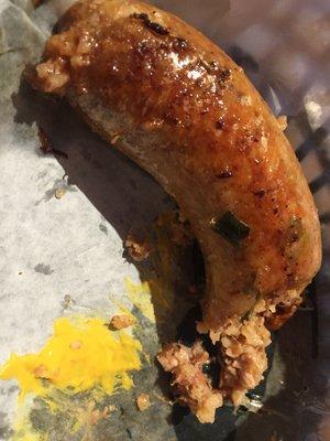 What's left of my my boudin appetizer at the Fat Twisted Gator.