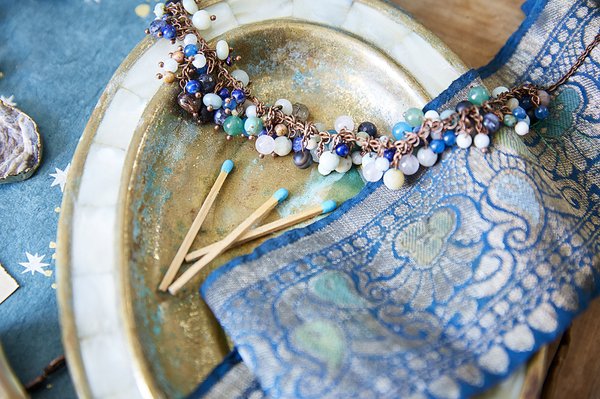 Beads strung by hand