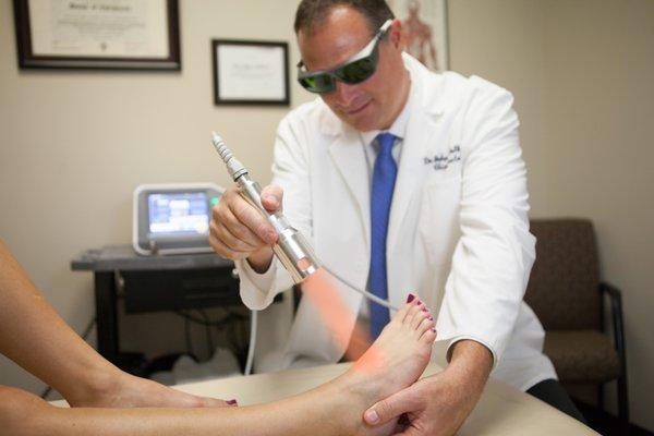 High Intensity Laser treatment on Foot Pain