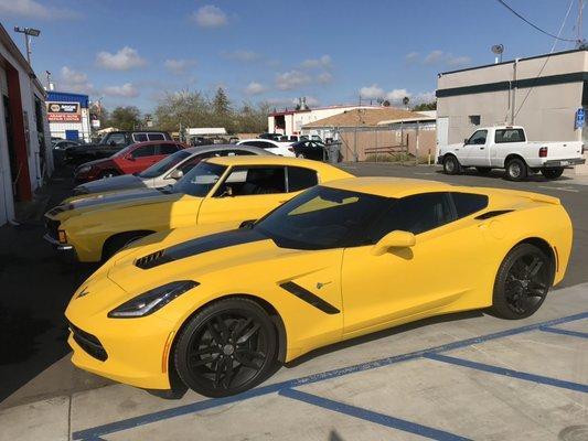 GM new and old in matching yellow