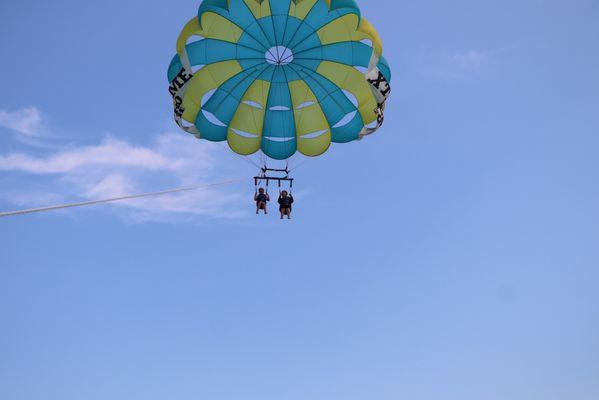 My grandson and I sailing with Destin Parasailing. It was a great day!!