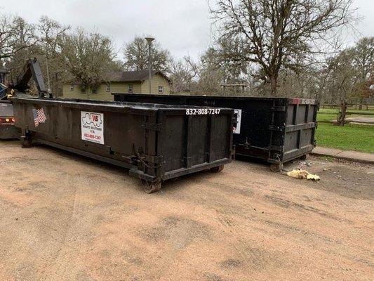 20 & 30 yard dumpsters. Park renovation. Saturday delivery and Saturday service, at no additional charge.