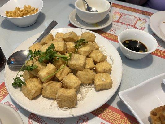 Crispy Fried Tofu with Soy Sauces