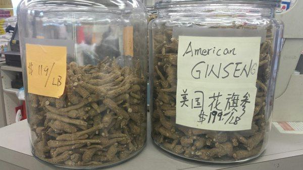 Dried ginseng.