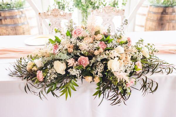 head table foam arrangement