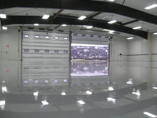 Beautiful epoxy flooring for your hangar!