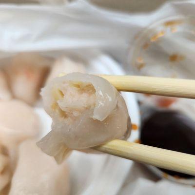 Steamed shrimp dumplings from Number One Chinese Restaurant