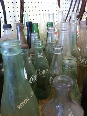 Vintage soda bottles.