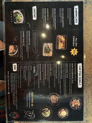 Updated menu items! (Back)