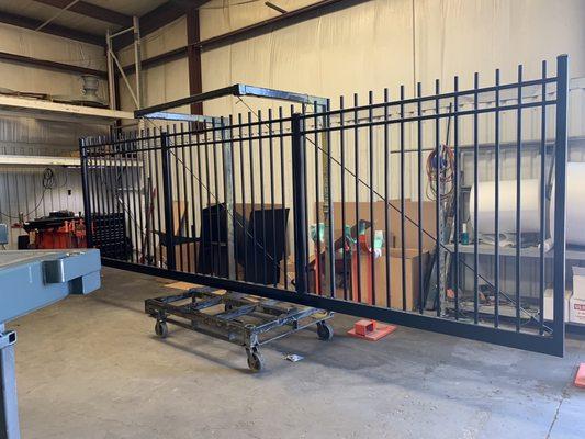 Powder coated a gate. Need yours done or anything powder coated we can do it. Come check us out. Great work!!!!