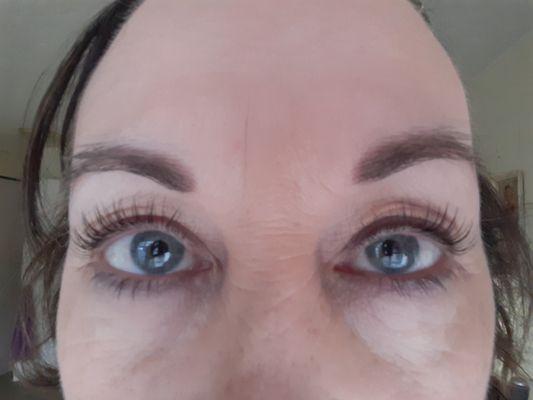 This is a lash lift.  Super awesome, no mascara by choice