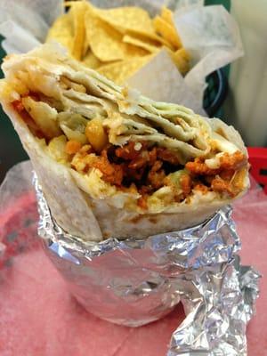 Cali burrito with fries.