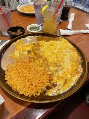 Enchilada and tamale combo plate