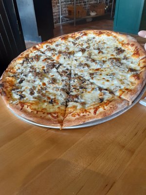 Whole Philly cheese steak pizza