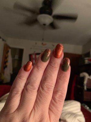 Fall nail design based on a picture I had.