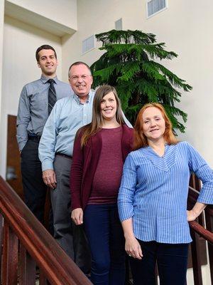 top to bottom: Josh Hoskin, PA-C, Brad Frandsen, MD, Carla Walter, PA-C, Sharon Zell ARNP