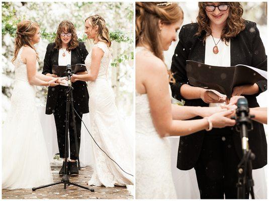 A winter wedding (in September) at the Silver Fork Lodge in the Big Cottonwood Canyon, Utah