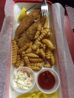 The fried catfish is really good!