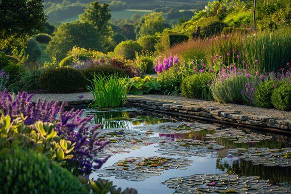 Waterfeatures- the jewels of the garden! Reflective surfaces, sound of water cascading, wildlife benefits, Restorative qualities, Ambiance