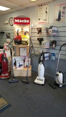 We always have a great inventory filled with top of the line cleaners from Miele and Dyson and also carry Vacuums from many other brands!