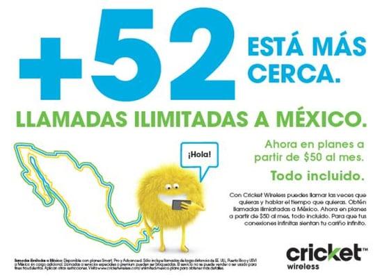 Unlimited Mexico Calling with every Smart Plan