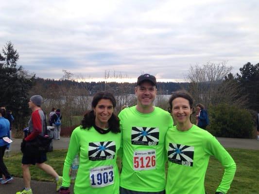 Rachel S and Rachel D about to run the Mercer half